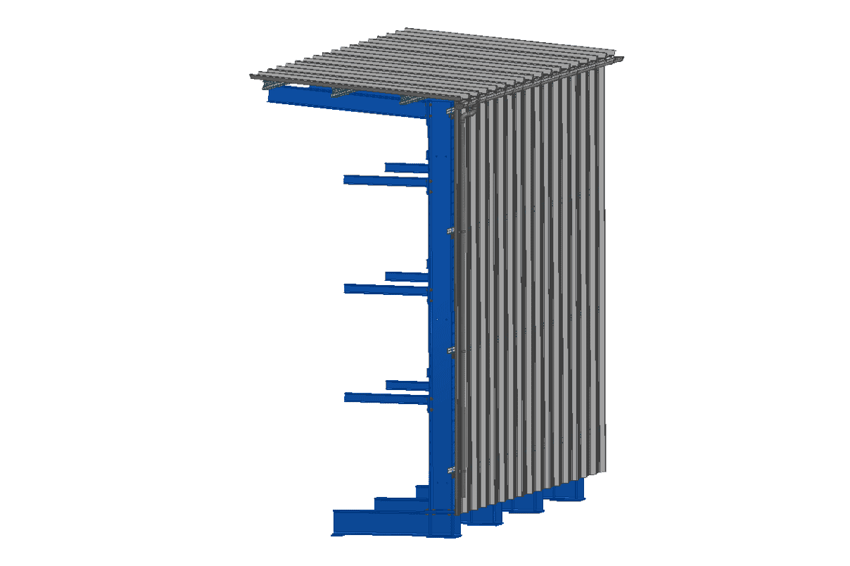 Cantilever racking render